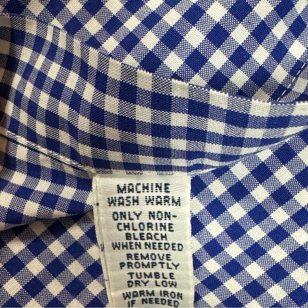 Ralph Lauren Classic Fit Men’s Gingham Shirt Button Down Short Sleeve Blue M - Picture 3 of 9